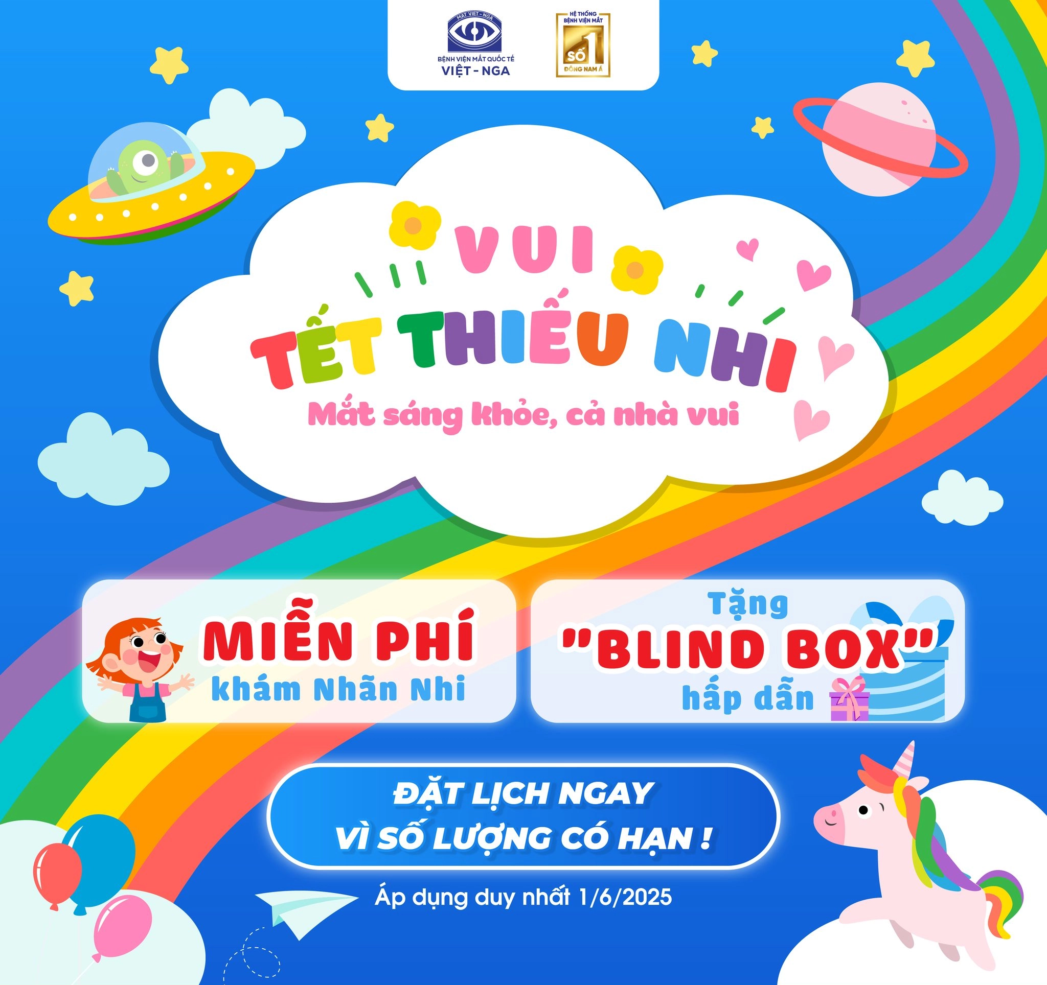 Mắt Việt – Nga Hạ Long khám nhãn nhi miễn phí và tặng quà hấp dẫn cho trẻ em dịp 1/6