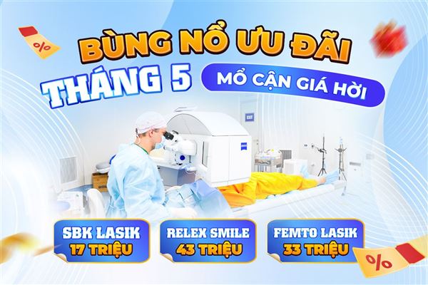 Bảng giá xóa cận tháng 5: Tận hưởng mùa hè không kính gọng
