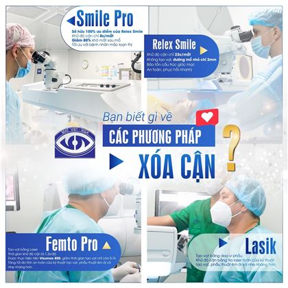 Tổng hợp các phương pháp xóa cận laser phổ biến hiện nay