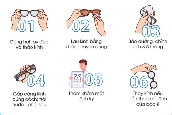 Ghi nhớ 6 nguyên tắc để chăm sóc kính gọng đúng cách