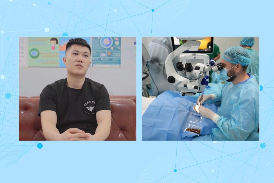 Suýt mù vĩnh viễn vì dị vật bay vào mắt, thanh niên 26 tuổi thay thủy tinh thể lấy lại thị lực