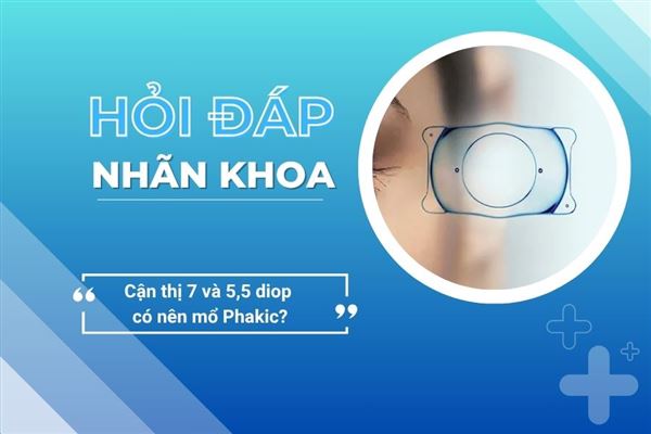 Hỏi đáp nhãn khoa: Cận thị 7 và 5,5 diop có nên mổ Phakic?