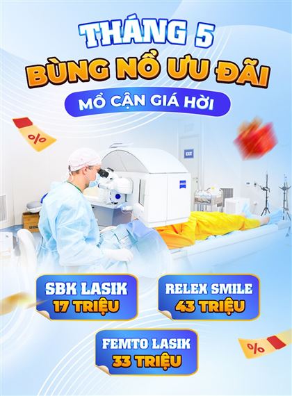 Bảng giá xóa cận tháng 5: Tận hưởng mùa hè không kính gọng