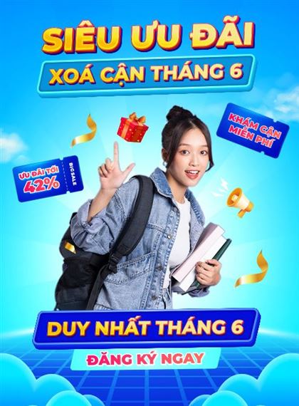 Bảng giá xóa cận tháng 6: Chọn thị lực 10/10 - Mắt sáng đón Hè sang